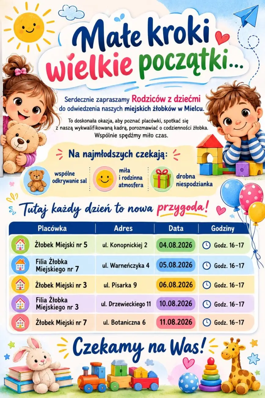Miejskie żłobki zapraszają na dni otwarte