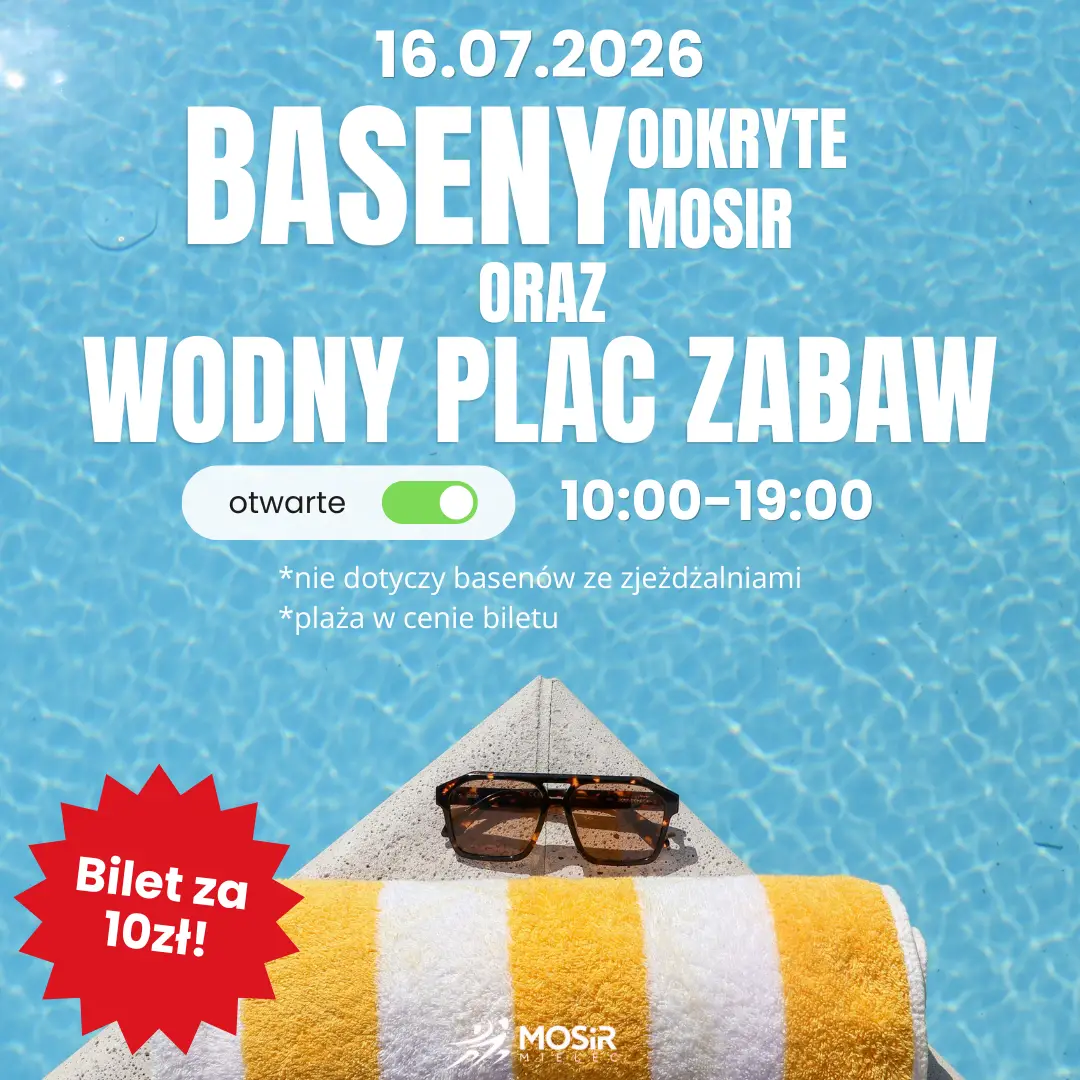 Baseny Odkryte MOSiR czynne dla odwiedzających