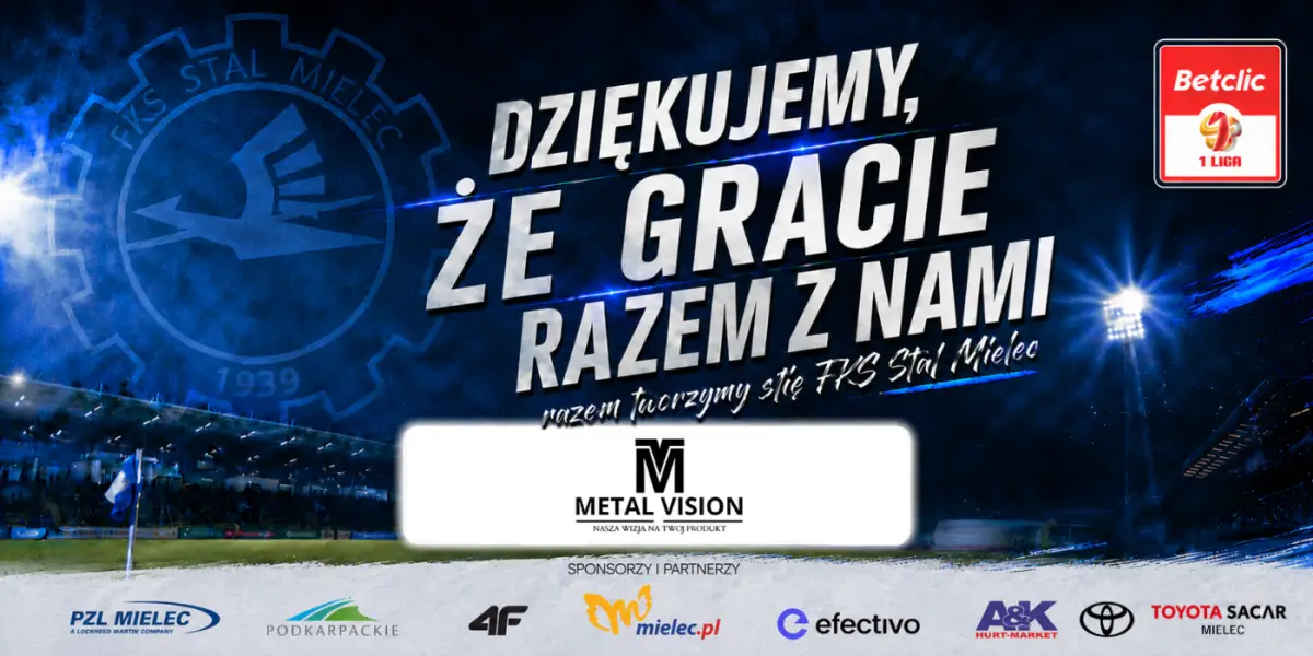 Firma Metal Vision nowym sponsorem Stali Mielec