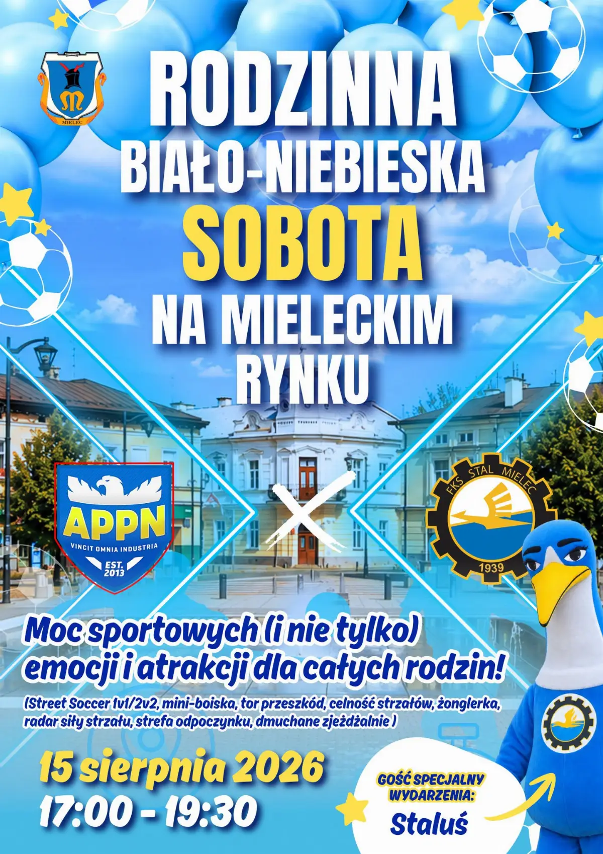 Rodzinny piknik piłkarski na mieleckim Rynku