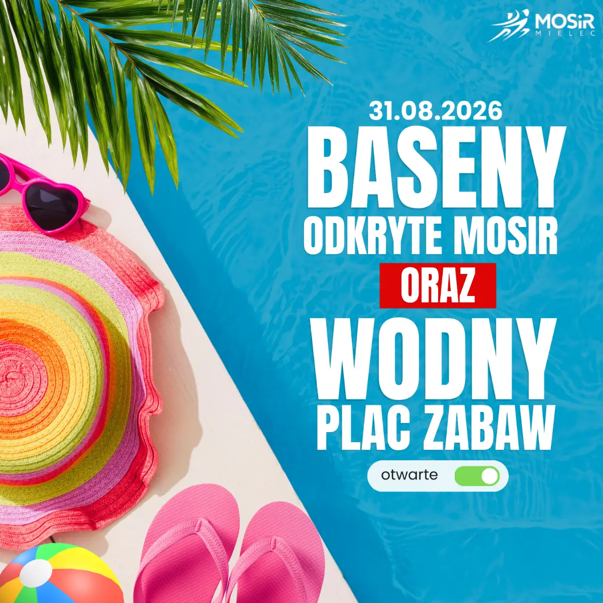 Godziny otwarcia Basenów Odkrytych 31 sierpnia 2026 roku