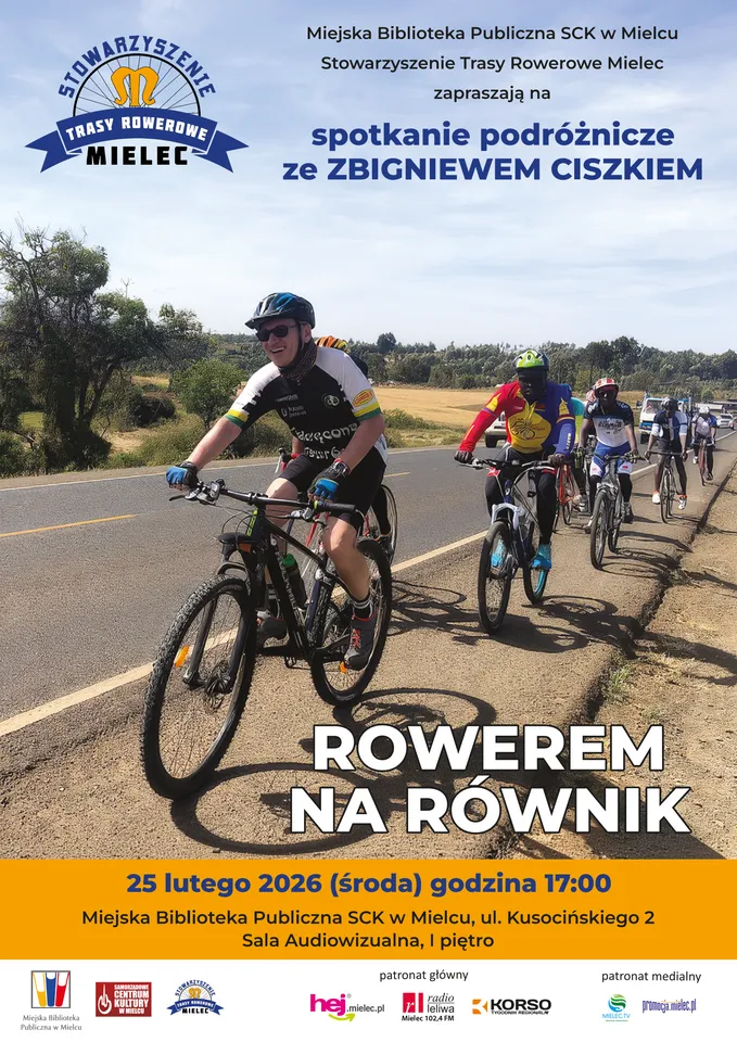 Spotkanie podróżnicze z Zbigniewem Ciszkiem - 'Rowerem na równik'