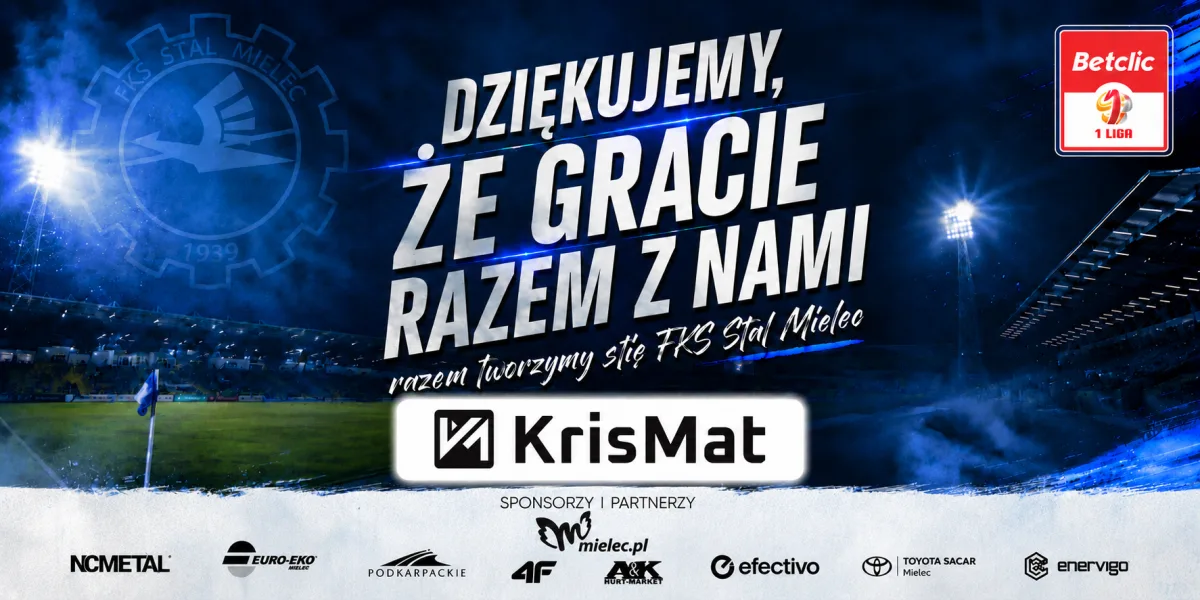 Firma Kris-Mat kontynuuje współpracę ze Stalą Mielec jako sponsor