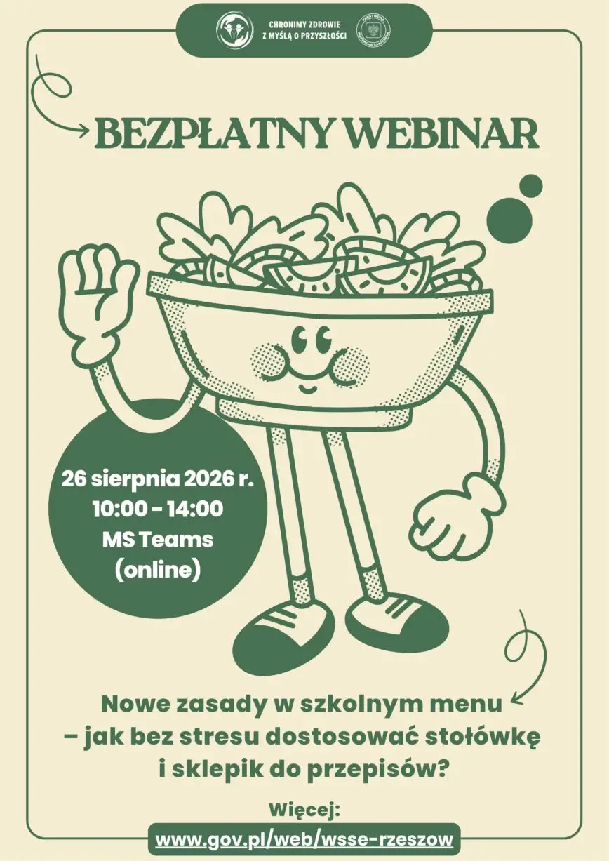 Webinar na temat nowych zasad żywienia w placówkach oświatowych