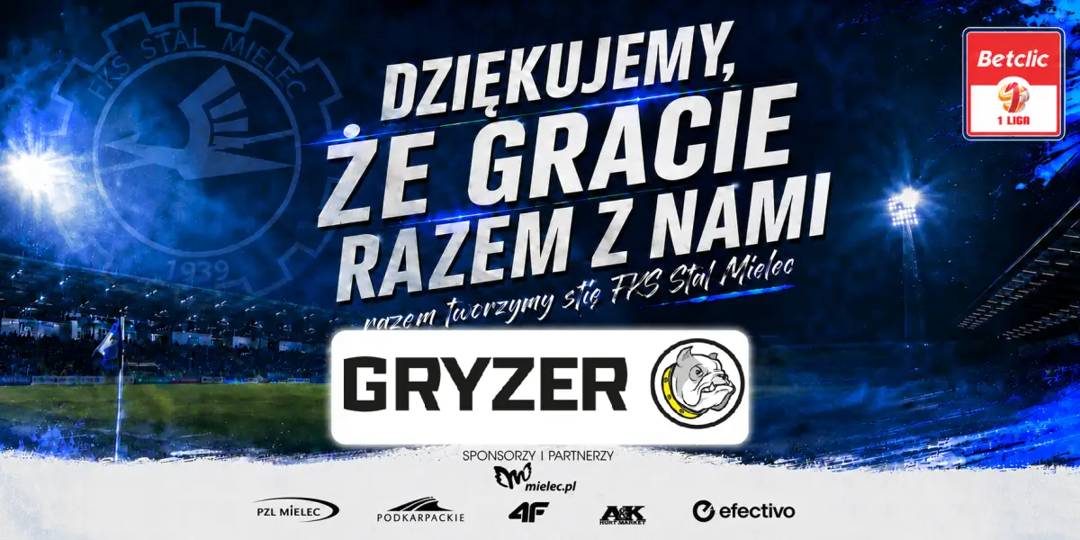 Firma GRYZER przedłuża współpracę jako sponsor Stali Mielec