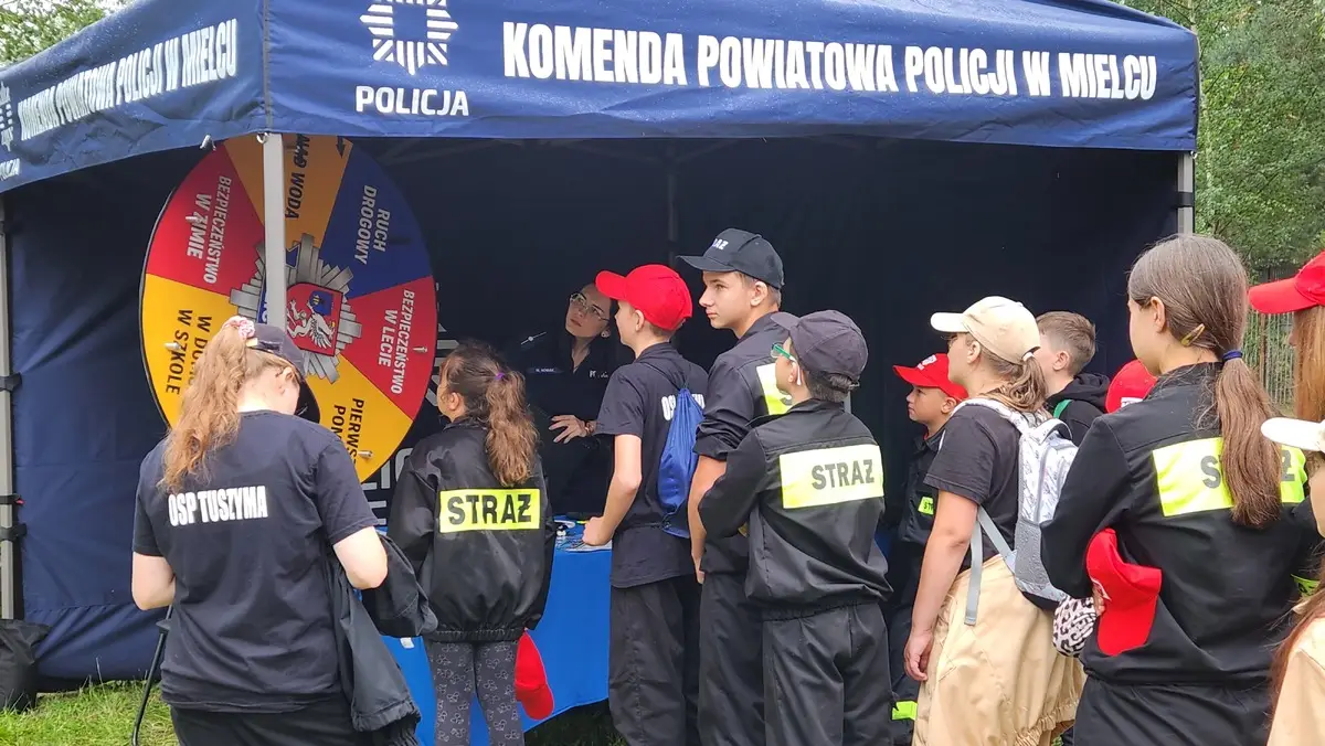 IV Powiatowe Warsztaty Młodzieżowych Drużyn Pożarniczych w Wojkowie z udziałem policji z Mielca