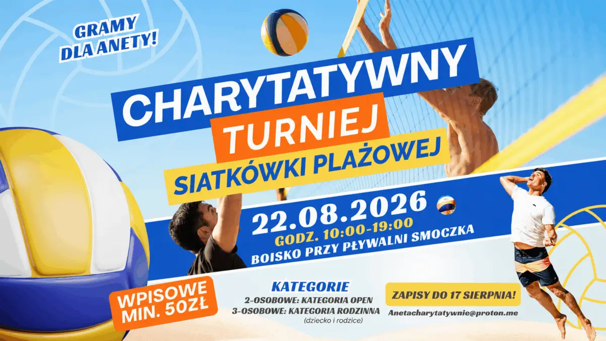 Charytatywny Turniej Siatkówki Plażowej – zgłoszenia przyjmowane do 17 sierpnia