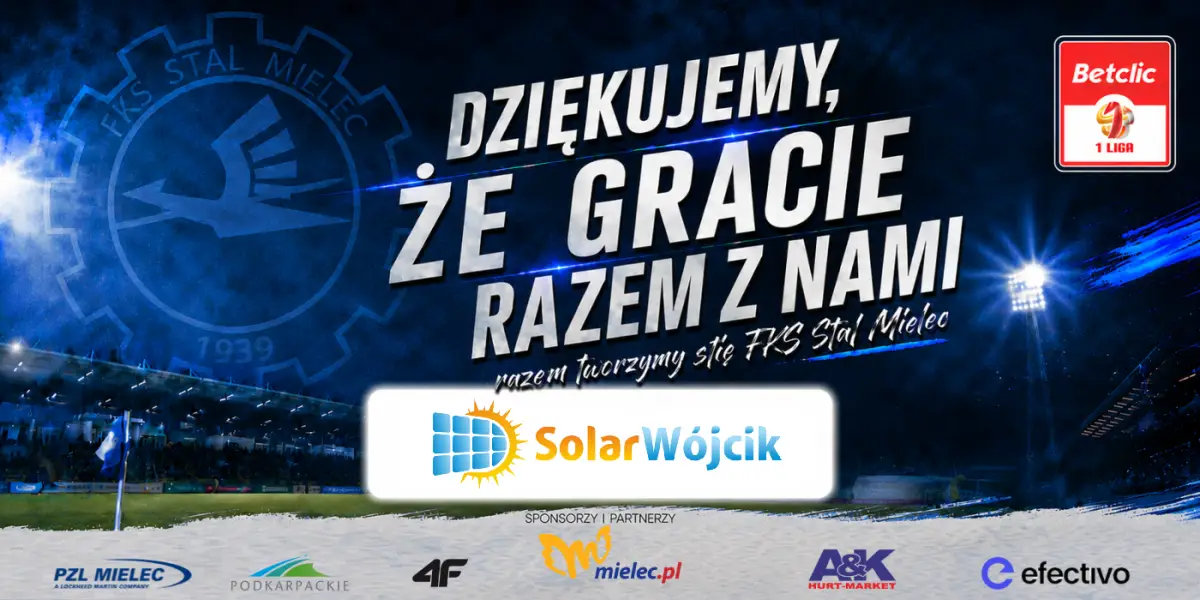 Firma Solar Wójcik kontynuuje współpracę ze Stalą Mielec