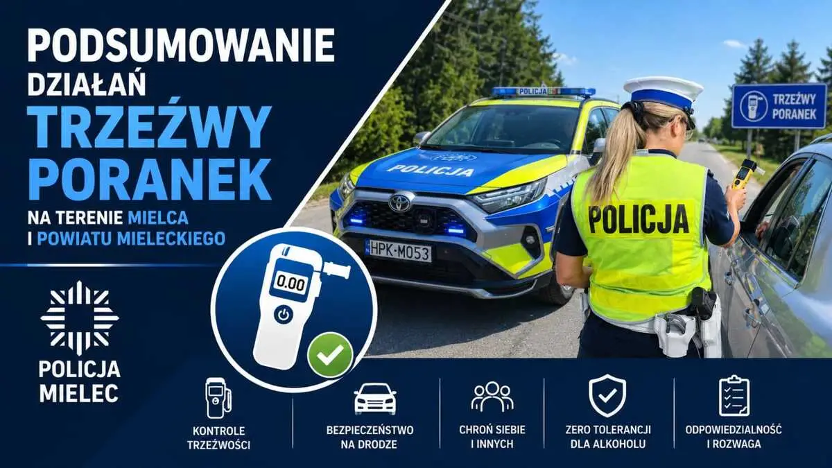 Podsumowanie akcji 'Trzeźwy poranek' na drogach Mielca i powiatu mieleckiego